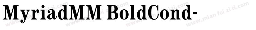 MyriadMM BoldCond字体转换